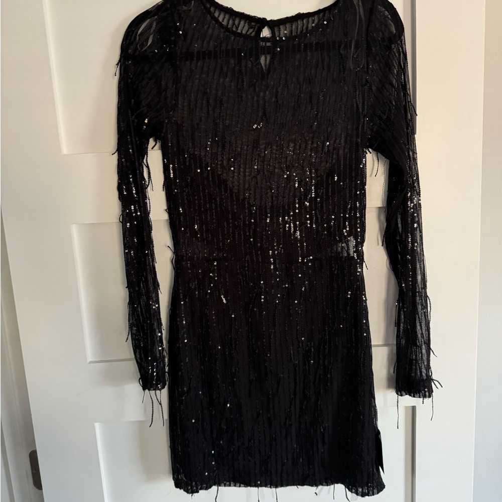 Elegant Black Sequin Dress
